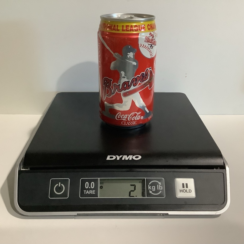 Rare Unfilled 1991 National League Braves Coca-Cola Classic Can weighing 2.1 Oz.